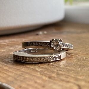 💛 14k Gold Canadian Diamond Engagement & Wedding Rings